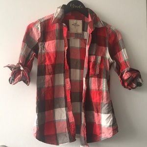 🌵 GUC Hollister Plaid Button Down S
